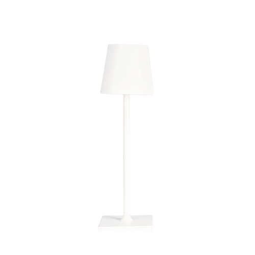 Opladelig LED mini bordlampe - Hvid, 24cm, touch dæmpbar, IP54
