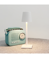 Opladelig LED mini bordlampe - Hvid, 24cm, touch dæmpbar, IP54