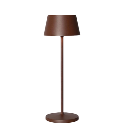 Opladelig LED bordlampe - Brun, touch dæmpbar, IP54