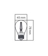 LED-POL 1,3W LED pære - G45, kultråd, E27