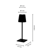 Opladelig LED mini bordlampe - Guld, touch dæmpbar, IP54