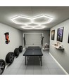 168W RA95 Hexagon LED 5 felter komplet sæt - Inkl. strømtilslutning