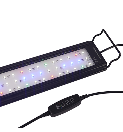 90-115 cm akvarie armatur - 23W LED, hvid/blå/rød/grøn, justerbar længde, IP66