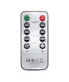 LED Bloklys, 3 stk, Ø7,5cm, bevægelig flamme, hvid - Inkl. fjernbetjening og timer, 10/13/15cm høj, ægte stearin