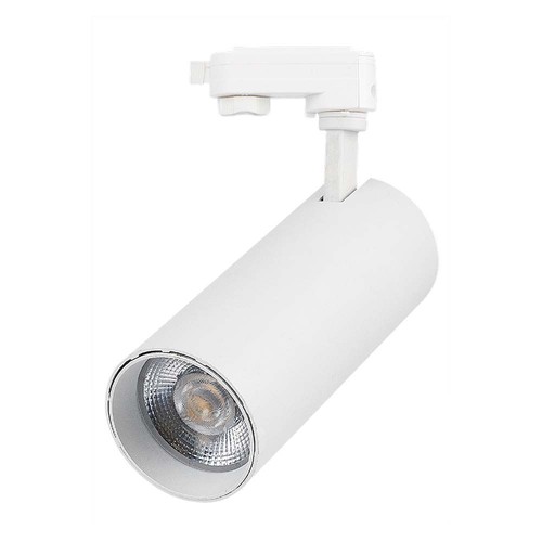 VT-47050 skinnespot 40W - COB LED, 3i1, hvidt hus, hvid reflektor, hvid bagdæksel