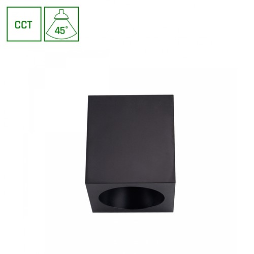 Chloe overflademonteret 7W - CCT 230V 45° IP20 UGR19 sort kvadrat 90x100mm