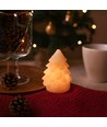 LED Juletræ lys, blinkende flammeeffekt, hvid - Højde 9cm, Ø6,5cm, ægte stearin