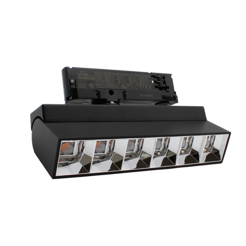 LEDlife justerbar LED lysskinne RA92 - Til 3-faset skinner, 36W, 23,5 cm, sort