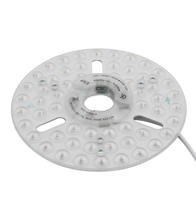 24W dæmpbar LED indsats med linser, flicker free - Ø16 cm, erstat G24, cirkelrør og kompaktrør