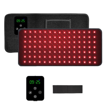 Lysterapi bælte til nakke, lænd mm. - Infrarød, 10W, med batteri