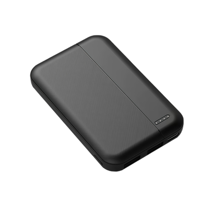 Powerbank - 5000mah, sort, komplet med kabel
