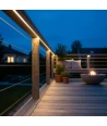 5m 230V vandtæt slim COB strip - tape på bagsiden, 9W/m, IP67, 296 LED/m, op til 50m