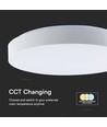 VT-8564 LED 30W E27 - 60W/30W Designer kupellampe med fjernbetjening, elegant hvidt dæksel, dæmpbar