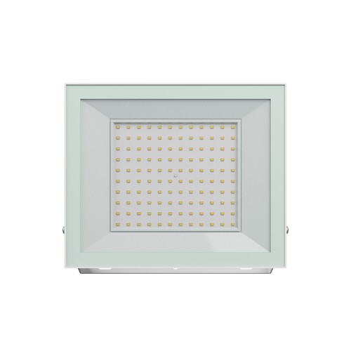 Noctis Lux projektør 100W - neutral hvid, 230V, IP65, 251x207x26mm, hvid
