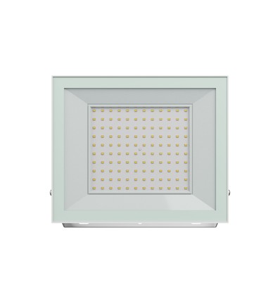 Noctis Lux projektør 100W - neutral hvid, 230V, IP65, 251x207x26mm, hvid