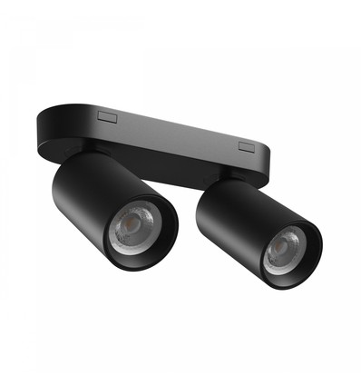 Loftlampe med 2 spots, GU10 - Sort, IP20 indendørs, uden lyskilde