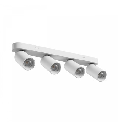 Loftlampe med 4 spots, GU10 - Hvid, IP20 indendørs, uden lyskilde
