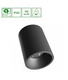 Orbito overflade 10W - varm hvid, 230V, 40°, IP44, UGR19, RA90, Ø75x100mm, sort, rund