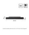 303x23x42mm Shift skinnearmatur 17W - Grid M, 35°, sort, 2 kredsløb