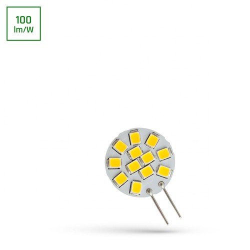 Spectrum LED 1,2W G4 - 12V, varm hvid