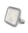20W LED solcelle projektør med sensor - 1400lm, IP65, 5000K, grå, udendørs