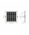 20W LED solcelle projektør med sensor - 1400lm, IP65, 5000K, grå, udendørs