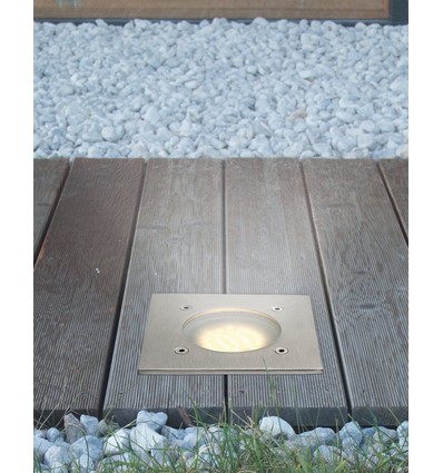 Outlet: LAMEDO F LED Nedgravningsspot 2,5W i 3000K, IP67, 230V - Rustfrit