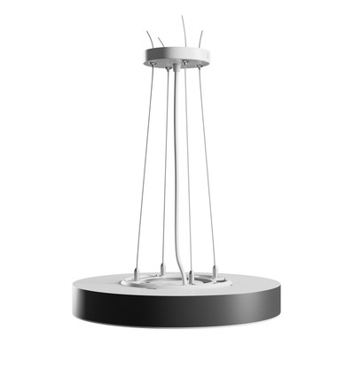 Nymphea Optima loftslampe 24W - CCT, 230V, 120°, IP20, Ø300x50mm, hvid, sort, rund