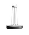 Nymphea Optima loftslampe 24W - CCT, 230V, 120°, IP20, Ø300x50mm, hvid, sort, rund