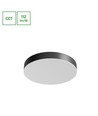 Nymphea Optima loftslampe 24W - CCT, 230V, 120°, IP20, Ø300x50mm, hvid, sort, rund