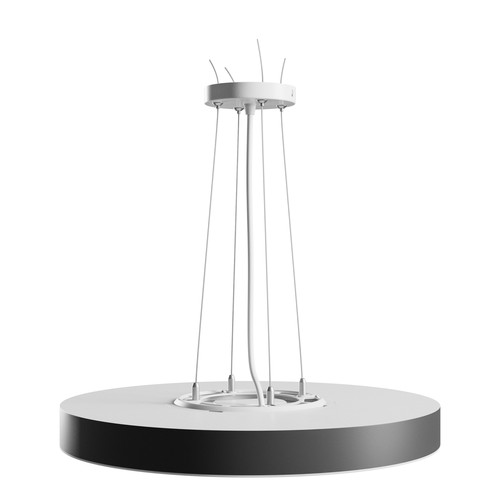 Nymphea Optima loftlampe 36W - CCT, 230V, 120°, IP20, Ø400x50mm, hvid, sort, rund, LED