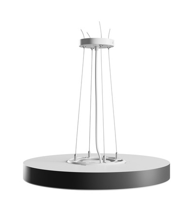 Nymphea Optima loftlampe 36W - CCT, 230V, 120°, IP20, Ø400x50mm, hvid, sort, rund, LED