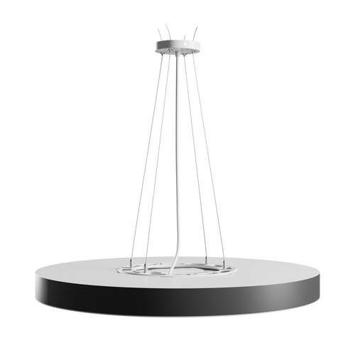 Nymphea Optima loftlampe 65W - CCT, 230V, 120°, IP20, Ø600x50mm, hvid, sort, rund
