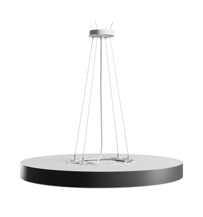 Nymphea Optima loftlampe 65W - CCT, 230V, 120°, IP20, Ø600x50mm, hvid, sort, rund