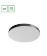 Nymphea Optima loftlampe 65W - CCT, 230V, 120°, IP20, Ø600x50mm, hvid, sort, rund
