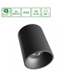 LED loftlampespot, Justerbar Watt - Til påbygning, 14W-27W, IP44, RA90, UGR19, 5 års garanti, sort