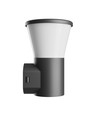 Stella væglampe 6W GU10 - rund, CCT, 230V, 270°, IP44, IK08, 155x160x230mm, sort, rund fasadelampe