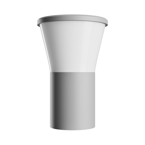 Stella væglampe 6W GU10 - rund, CCT, 230V, 270°, IP44, IK08, 155x160x230mm, grå, fasadelampe