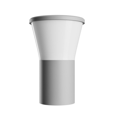 Stella væglampe 6W GU10 - rund, CCT, 230V, 270°, IP44, IK08, 155x160x230mm, grå, fasadelampe