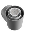 Stella væglampe 6W GU10 - rund, CCT, 230V, 270°, IP44, IK08, 155x160x230mm, grå, fasadelampe