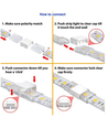 Vandtæt samler til LED strip - 8mm, enkeltfarvet, IP68, 5V-24V