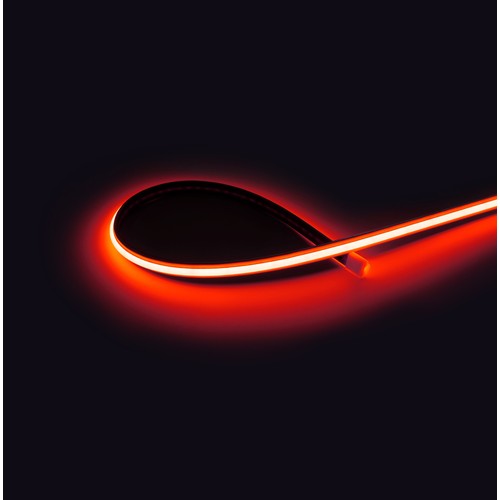 5m 9W/m Rød Dot-free COB-LED strip - 24V DC, IP67, 240 LED/m, 5 års garanti