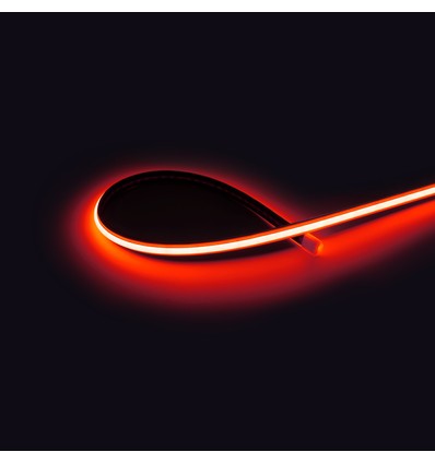 5m 9W/m Rød Dot-free COB-LED strip - 24V DC, IP67, 240 LED/m, 5 års garanti