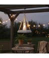 LED lanterne trekantet - Hvid, batteri, IP54 indendørs/udendørs