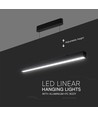 VT-7-44 LED pendelarmatur 40W - lineær, hængende, Samsung chip, op/ned system 3i1, sort hus