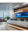 Vt-7-35 LED lampe 36W - lineær hængende suspenderet, Samsung, diffusorplade type 3i1 hvid