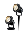11W LED havelampe - Sort, med spyd, IP65, 24V