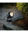 11W LED havelampe - Sort, med spyd, IP65, 24V