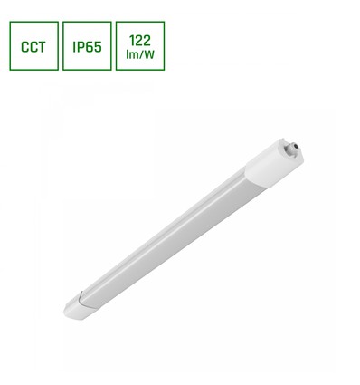 Limea Select LED-armatur 600mm 18W - 3CCT, 230V, 120°, IP65, 36×46×600mm, hvid, industriel LED-belysning fra Spectrum