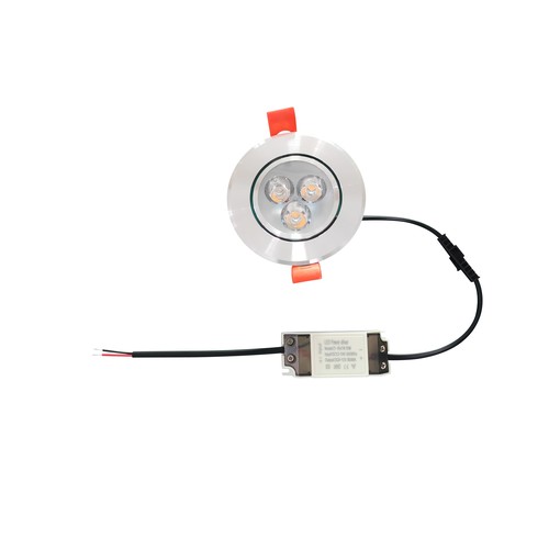 LEDlife 3W indbygningsspot - Hul: Ø7-8 cm, Mål: Ø8,4 cm, 4 cm høj, dæmpbar, 12V/24V
